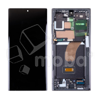 Дисплей для Samsung Galaxy S23 Ultra (S918B) модуль с рамкой Черный - Сервисный Оригинал
