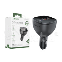 Автомобильное зарядное устройство USB/Type-C Acefast B14 (165W, QC3.0, PD, 2Type-C, 1USB) Черный