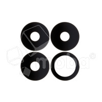 Стекло камеры для Realme 8 4G/8 Pro (RMX3085/RMX3081) (комплект 4 шт.) Черный