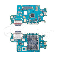 Шлейф для Samsung Galaxy S22 (S901U/America/EU version) плата системный разъем/разъем SIM/микрофон - Премиум