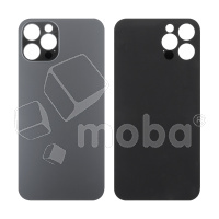 Задняя крышка для iPhone 12 Pro (A2407) Серый (стекло, широкий вырез под камеру, логотип)