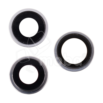 Стекло камеры для iPhone 15 Pro Max (комплект 3 шт.) Белый