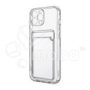 Чехол-накладка для iPhone 11 Pro (с защитой камеры, карманом для карт, прозрачный)