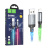 Кабель USB - Lightning Hoco U112 (2.4А, прозрачный светящийся) Серый Кабель USB - Lightning Hoco U112 (2.4А, прозрачный светящийся) Серый