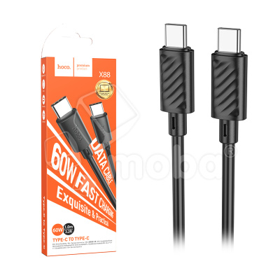 Кабель Type-C - Type-C Hoco X88 (5A, 60W) Черный