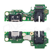 Шлейф для Tecno Spark 20C (BG7n) плата на системный разъем/разъем гарнитуры/микрофон - Премиум