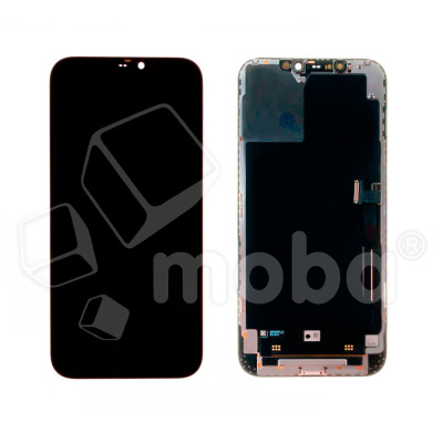 Дисплей для iPhone 12 Pro Max (A2411) в сборе с тачскрином Черный (Soft OLED, Full HD) (площадка под IC)