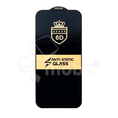 Защитное стекло "Стандарт" для iPhone 16 Plus Черный (Полное покрытие)