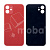 Задняя крышка для iPhone 12 (A2403) Красный (стекло, широкий вырез под камеру, логотип)