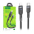 Кабель Type-C - Lightning Hoco U117 (3A, PD, с функцией интеллектуального отключения, индикатор, оплетка нейлон, 1.2 м) Черный Кабель Type-C - Lightning Hoco U117 (3A, PD, с функцией интеллектуального отключения, индикатор, оплетка нейлон, 1.2 м) Черный