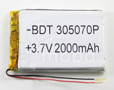 АКБ универсальная 304569p 3,7v Li-Pol 2000 mAh (3-45-69 mm)