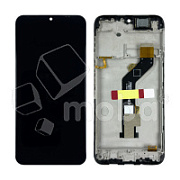 Дисплей для Tecno Spark 7 (KF6n) модуль с рамкой Черный - OR
