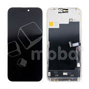 Дисплей для iPhone 15 Pro Max (A3106) в сборе с тачскрином Черный - (Soft OLED, Full HD, 120 Гц) (с верификацией = с привязкой без ошибки)