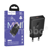 Сетевое зарядное устройство Type-C Hoco N74 (25W, PD, сверхтонкое) Черный