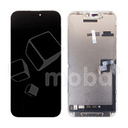 Дисплей для iPhone 16 Pro Max (A3296) в сборе с тачскрином Черный - (Soft OLED, Full HD, 120 Гц) (площадка под IC)